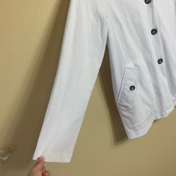 TOGshop Blazer White Size Large Long Sleeve Button - Picture 2 of 6